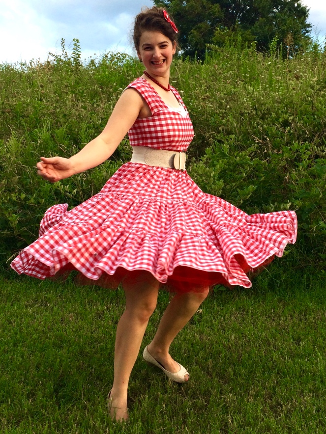 Gingham Square Dance Dress: Sewaholic Cambie – Emmy Couture